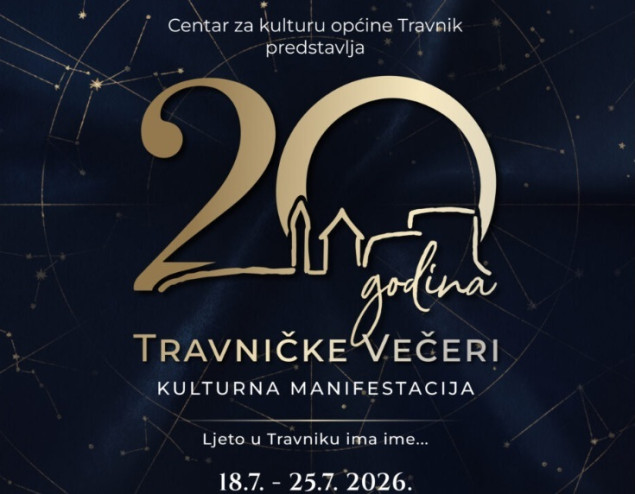 Jubilarno 20. izdanje Travničkih večeri od 18. do 25. srpnja