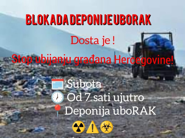 Od subote blokada deponije Uborak