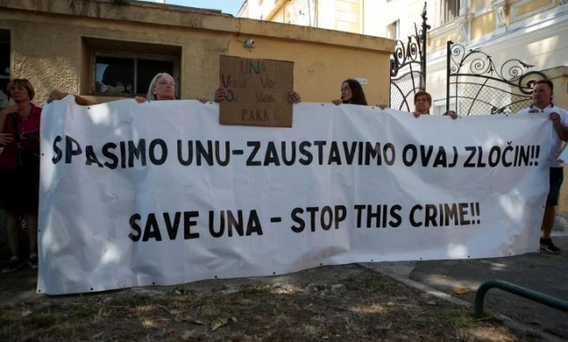 Građani ne odustaju od protesta zbog najave izgradnje hidroelektrane na izvoru Une