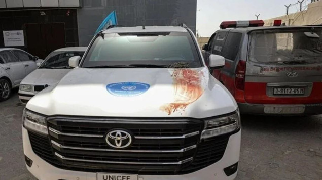 UNICEF: Naše vozilo pogođeno dok je čekalo da uđe u Gazu