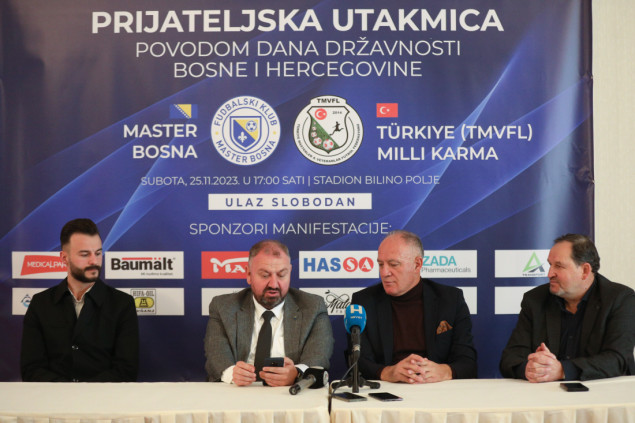 U Zenici sutra revijalni meč selekcija veterana BiH i Turske povodom Dana državnosti BiH