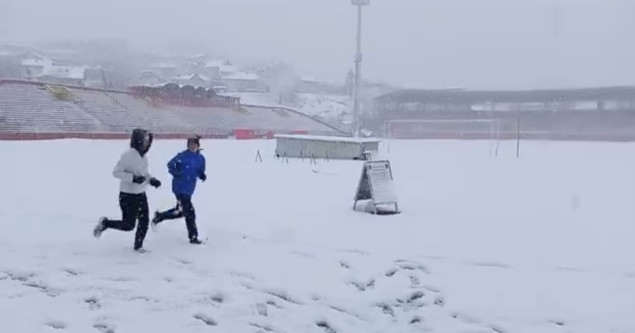 Ni snijeg ni hladnoća nisu spriječili trening atletičara Slobode