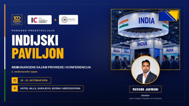 Indijske kompanije dolaze u Sarajevo: Paviljon Indije na 100 EXPO 2026