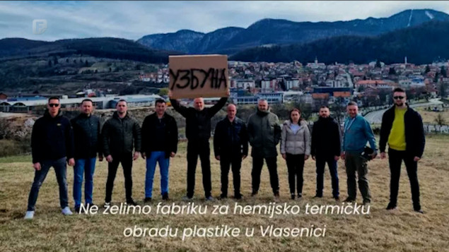 U Vlasenici skup protiv fabrike za hemijsko-termičku obradu plastike