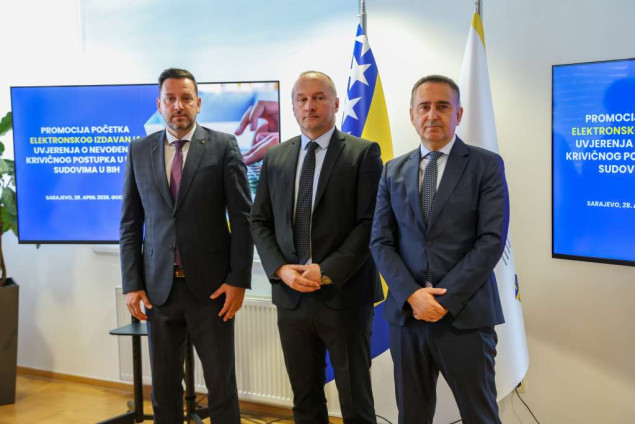 Četiri suda u FBiH počinju elektronski izdavati uvjerenja o nevođenju krivičnog postupka