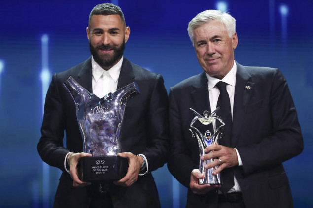 Benzema najbolji igrač Evrope, Ancelotti proglašen za najboljeg trenera