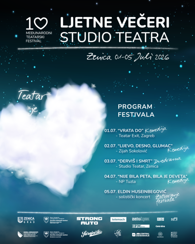 U Zenici večeras počinje deseti teatarski festival 'Ljetnje večeri Studio Teatra'