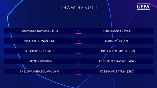 Kvalifikacije za UEFA Ligu šampiona: Zrinjski protiv Sheriffa, Sutjeska na Ludogorets