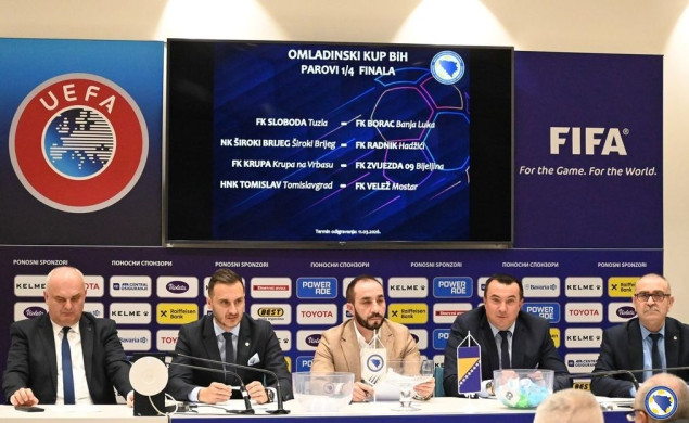 U prostorijama NS/FS BiH u Sarajevu obavljen žrijeb četvrtfinala Omladinskog Kupa BiH