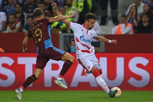 Evropska liga: Crvena zvezda izgubila od Trabzonspora, Midtjylland deklasirao Lazio