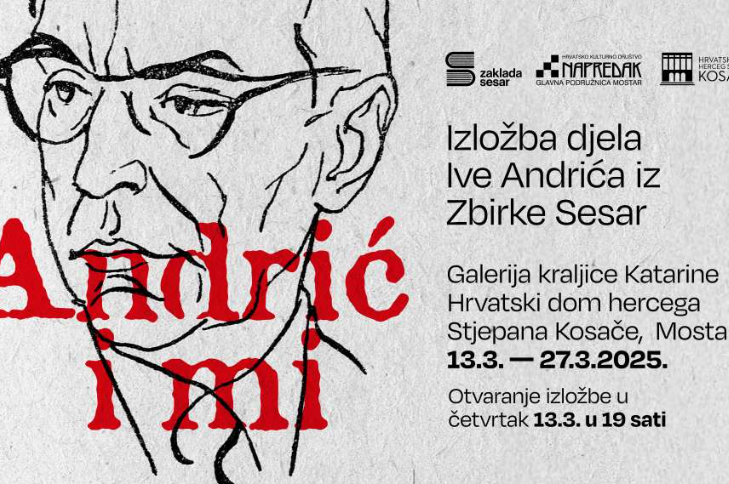 Izložba djela Ive Andrića 'Andrić i mi' u povodu 50-godišnjice njegove smrti