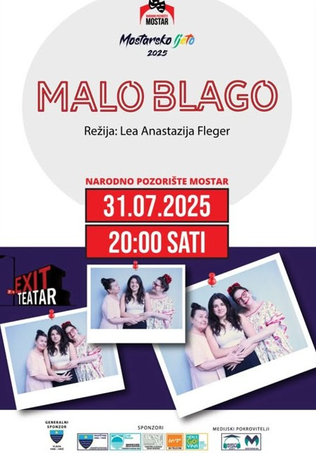 NP Mostar: Sutra gostujuća predstava "Malo blago" zagrebačkog teatra Exit