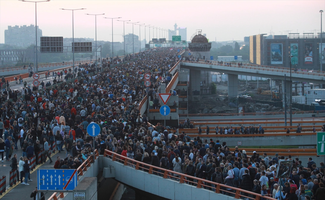 Protest opozicije u Srbiji