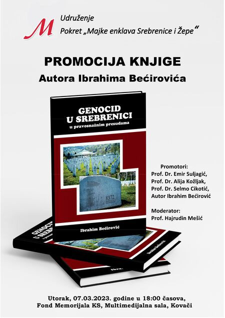 Promocija knjige „Genocid u Srebrenici u pravosnažnim presudama“