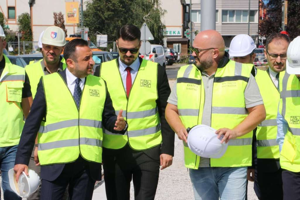 Šteta i ambasador Turske Akseki obišli radove na tramvajskoj pruzi do Hrasnice