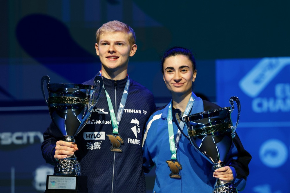 Francuz Félix Lebrun i Ruskinja Abramijan evropski prvaci u stonom tenisu
