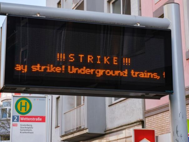 Zbog štrajka upozorenja bit će zaustavljen javni prevoz u desetinama njemačkih gradova