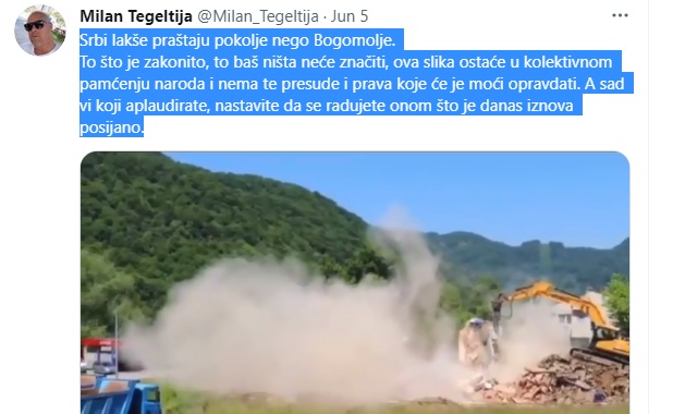 Krivična prijava protiv Milana Tegeltije: Advokat Karkin danas daje iskaz u Tužilaštvu BiH