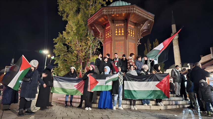 Na sarajevskoj Baščaršiji održan protest protiv izraelskih napada na Gazu