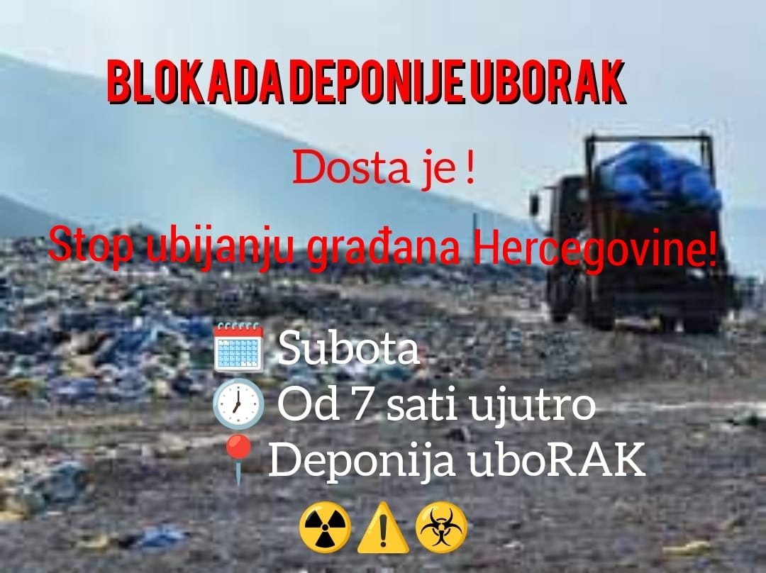 Od subote blokada deponije Uborak