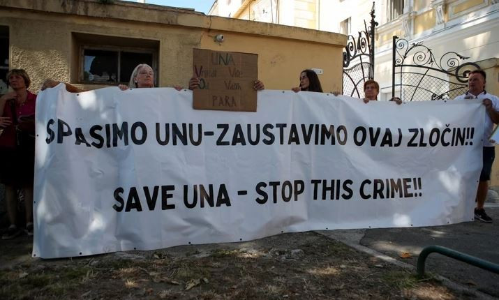 Građani ne odustaju od protesta zbog najave izgradnje hidroelektrane na izvoru Une