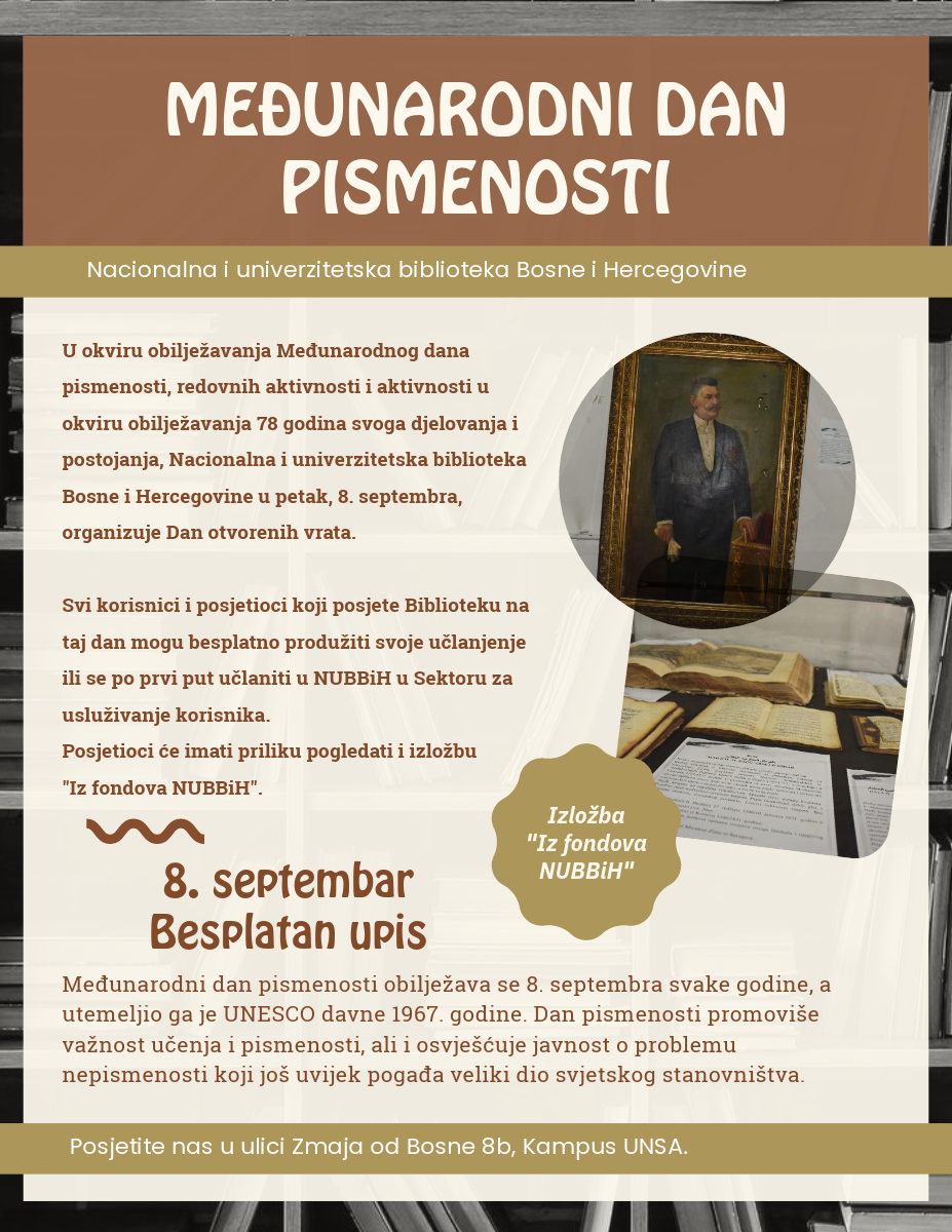 Međunarodni dan pismenosti, kao podsjećanje  na  važnost čitanja i učenja