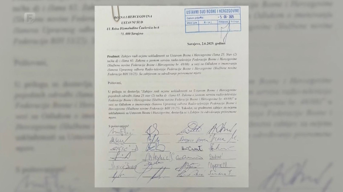 Upućen zahtjev za ocjenu ustavnosti Odluke o imenovanju članova UO Federalne televizije