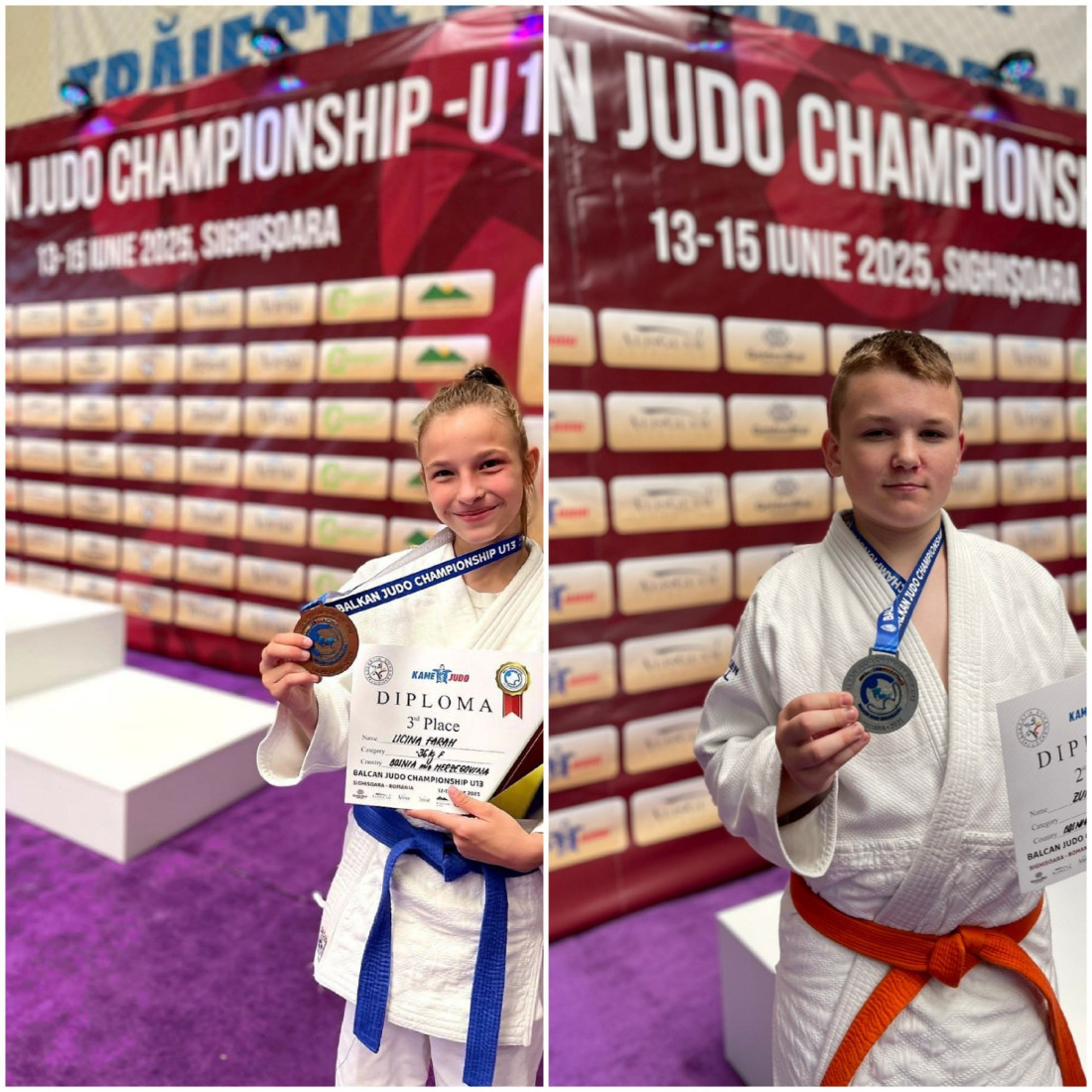 Mladi bh. judaši nastavljaju uspješni niz: "Balkansko judo prvensto U13" - Tarik Žunić srebro, Farah Ličina bronza