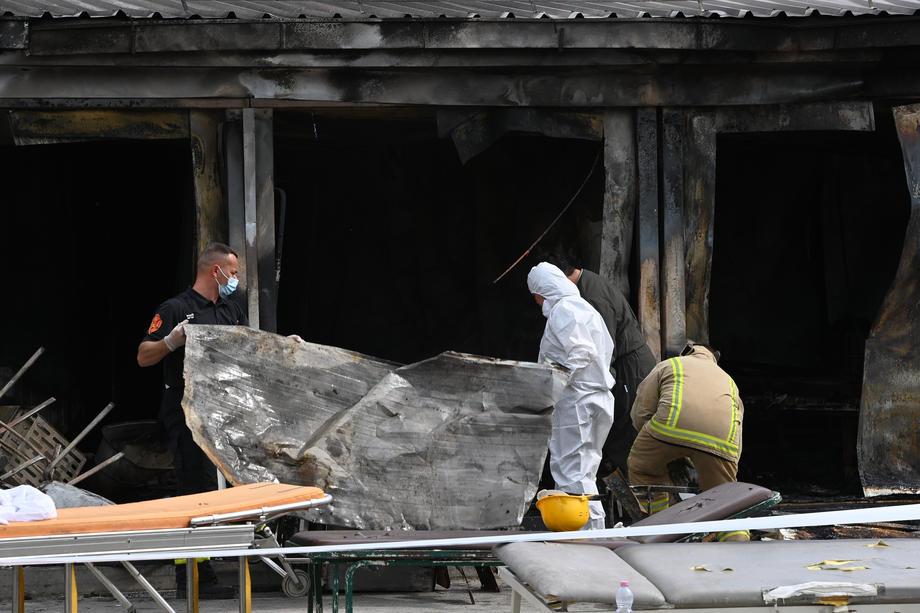 Požar u covid bolnici u Tetovu izazvao kratki spoj na kablu defibrilatora, utvrdila policija
