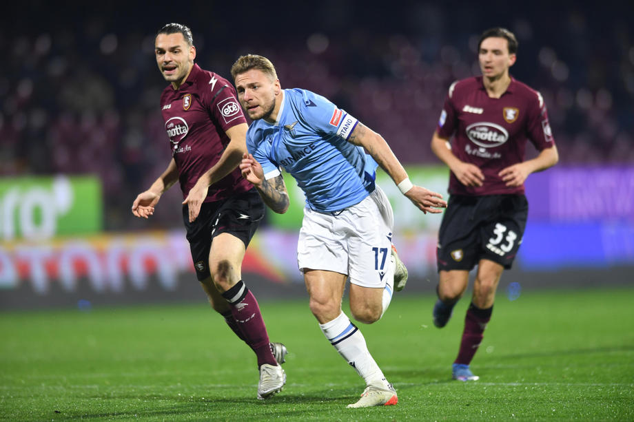 Lazio u gostima pobijedio Salernitanu, Immobile dvostruki strijelac