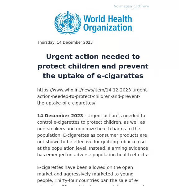 Potrebno je hitno djelovanje da se zaštite djeca i spriječi konzumacija elektronskih cigareta