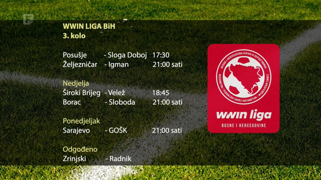 Sloga gostuje Posušju, Željezničar dočekuje Igman