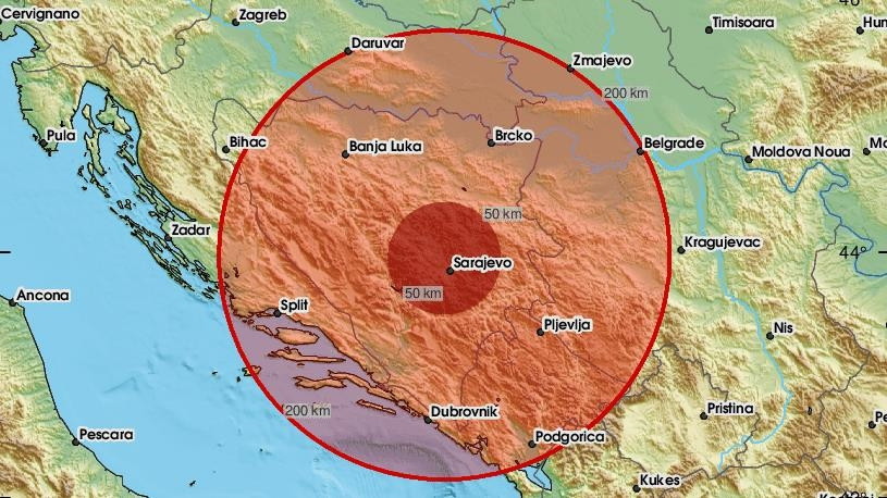 Novi zemljotres pogodio područje Sarajeva