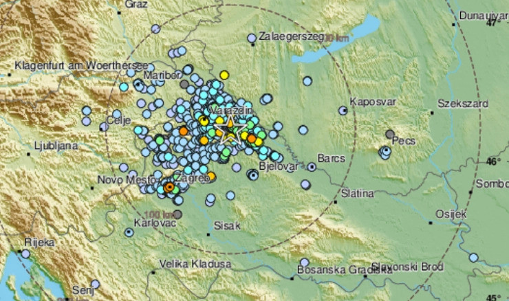 Zemljotres jačine 4,7 stepeni po Richteru pogodio Zagreb i okolinu