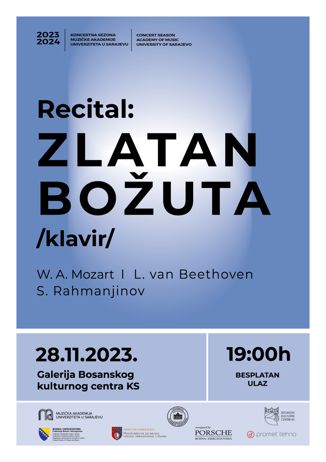 Recital pijaniste Zlatana Božute u Galeriji BKC-a
